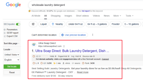 Wholesale laundry detergent