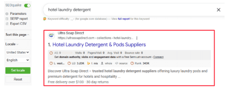 laundry detergent for hotels