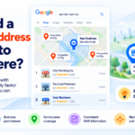 Diagram comparing Google Local Map Pack requirements versus organic search result requirements for service-area businesses without a physical office