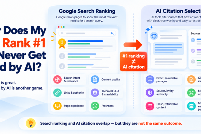Why Does My Site Rank #1 But Never Get Cited by AI? 